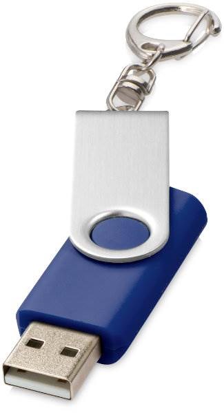Obrázky: Twister strieb.-modrý USB flash disk,prívesok,64GB