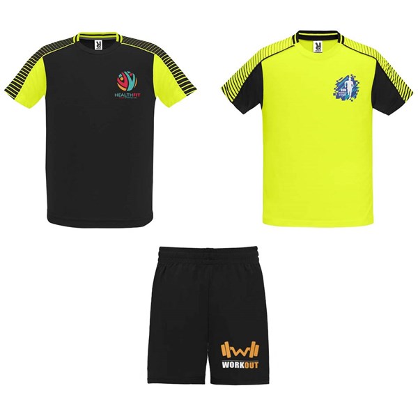 Obrázky: Sport. sada 2 dresov+šortiek,fluor.žlto-čierna L, Obrázok 6