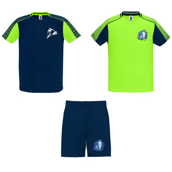 Obrázky: Sport. sada 2 dresov+šortiek,fluor.zeleno-modrá S, Obrázok 6