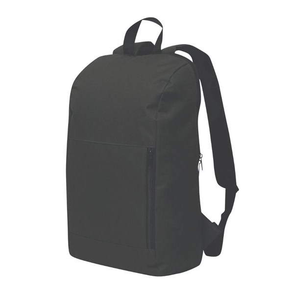 Obrázky: Tmavošedý jednoduchý mestský ruksak z polyesteru