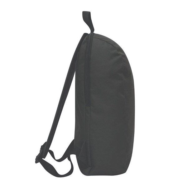 Obrázky: Tmavošedý jednoduchý mestský ruksak z polyesteru, Obrázok 4