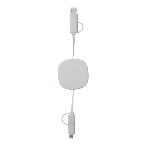 Obrázky: Biely navíjací USB nabíjací a dátový kábel, Obrázok 3