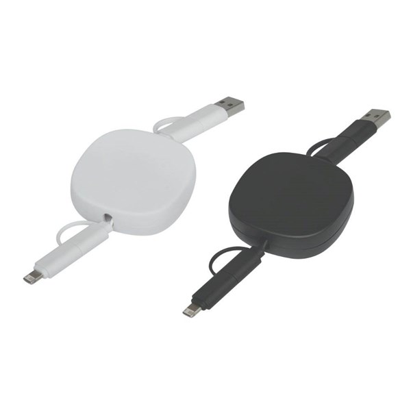 Obrázky: Čierny navíjací USB nabíjací a dátový kábel, Obrázok 5