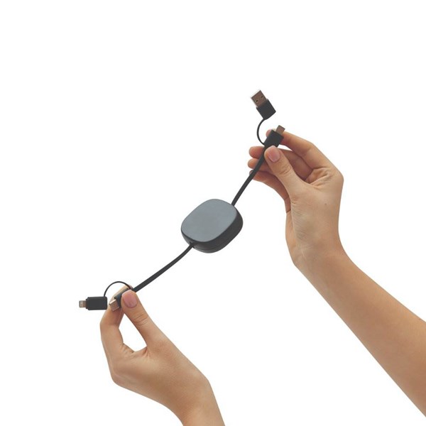 Obrázky: Čierny navíjací USB nabíjací a dátový kábel, Obrázok 7
