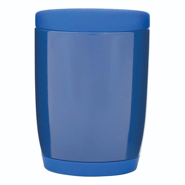 Obrázky: Modrý keramický hrnček 350ml s viečom, Obrázok 2