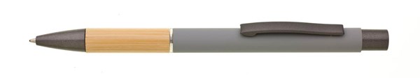 Obrázky: Šedé gul. pero LAMA,pogum. kov. povrch/bambus