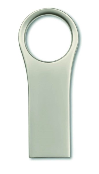 Obrázky: Malý hliníkový USB flash disk s gul. otvorom, 32GB