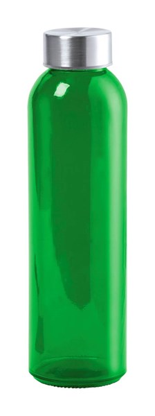 Obrázky: Zelená sklenená fľaša 500ml s nerez. uzáverom