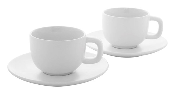 Obrázky: 2ks šálok 200ml s podšálkou na cappuccino, biele, Obrázok 2