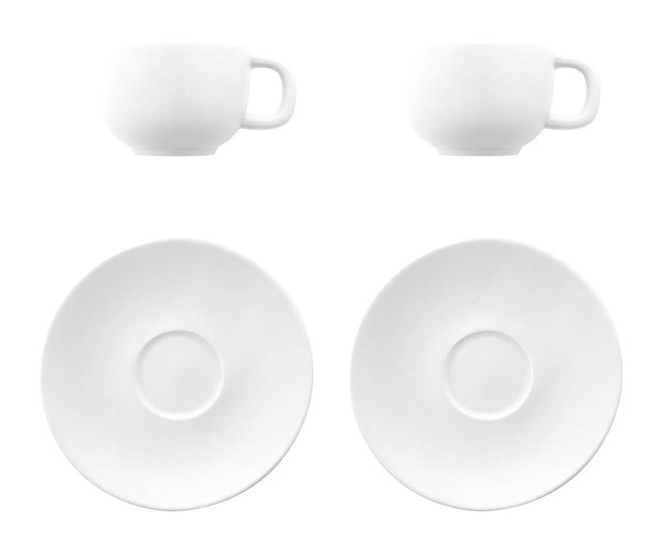 Obrázky: 2ks šálok 200ml s podšálkou na cappuccino, biele, Obrázok 3