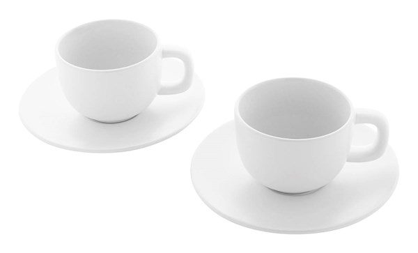 Obrázky: 2ks šálok 200ml s podšálkou na cappuccino, biele, Obrázok 6