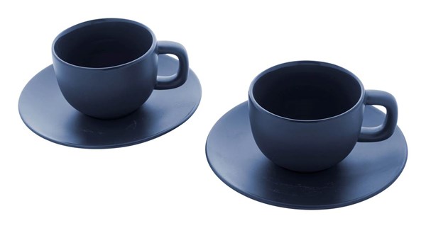 Obrázky: 2ks šálok 200ml s podšálkou na cappuccino, modré, Obrázok 6
