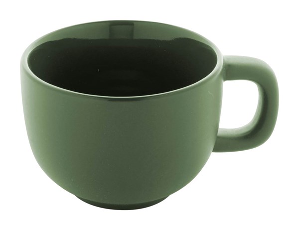 Obrázky: 2ks šálok 200ml s podšálkou na cappuccino, zelené, Obrázok 11