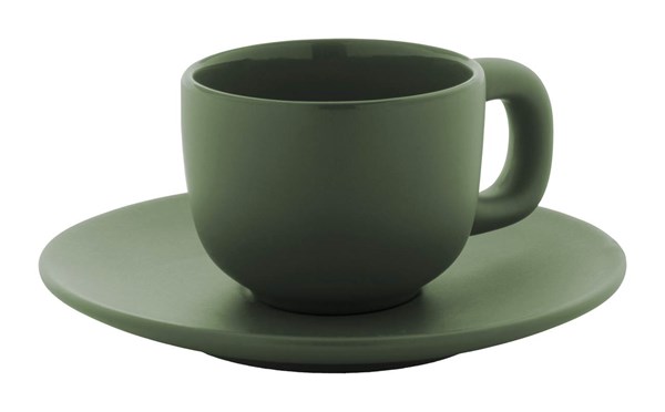 Obrázky: 2ks šálok 85ml s podšálkou na espresso, zelené, Obrázok 5