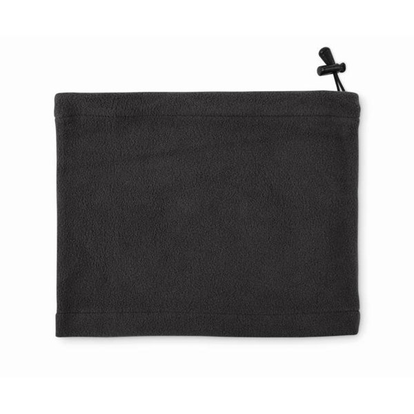 Obrázky: Čierna flísová nastaviteľná bandana, Obrázok 2