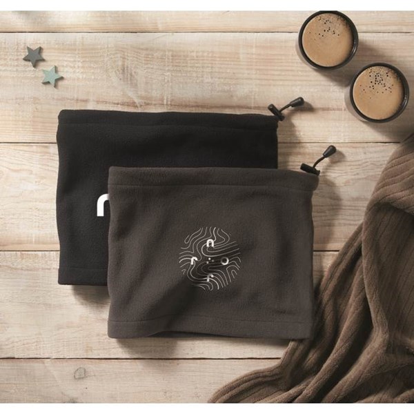 Obrázky: Šedá flísová nastaviteľná bandana, Obrázok 2