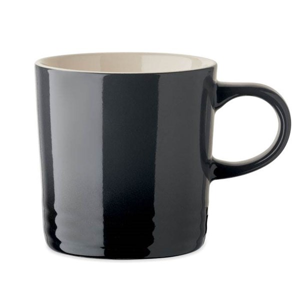 Obrázky: Keramický hrnček 290 ml tieňovaný, kam. šedá