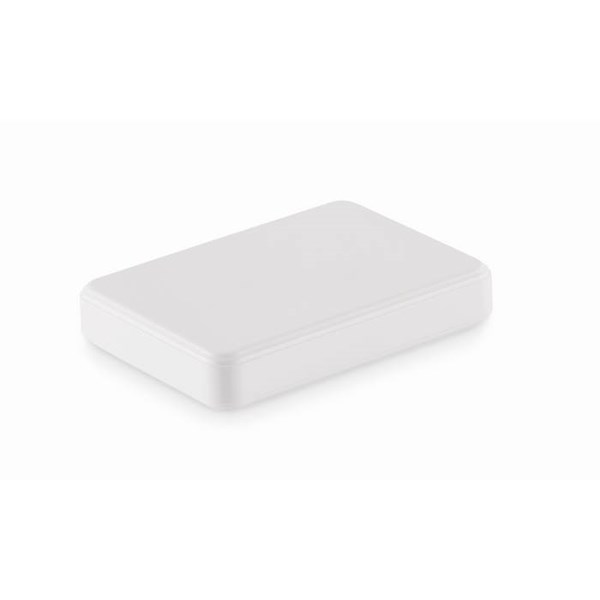 Obrázky: Powerbanka 5000 mAh z recykl. ABS, biela, Obrázok 2