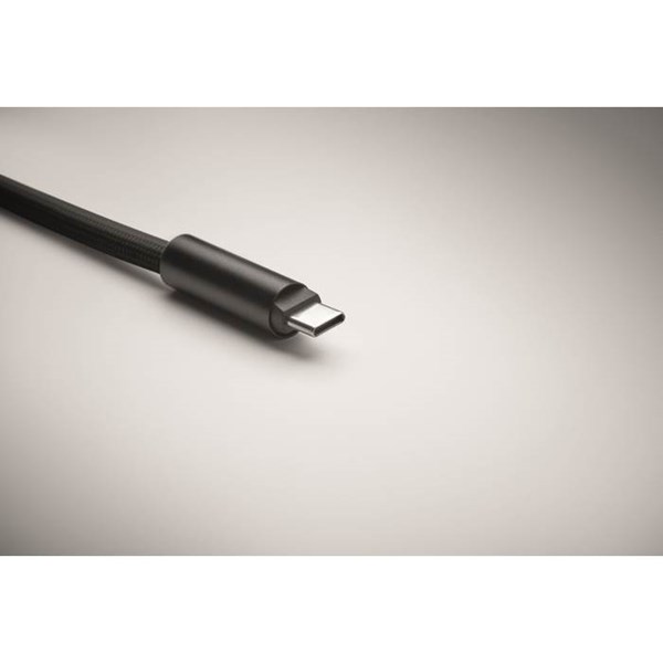 Obrázky: Šnúrka na krk-nabíjací  a dátový kábel  60W,čierna, Obrázok 7