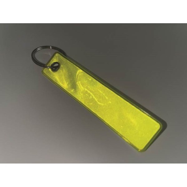 Obrázky: Reflexný prívesok z PVC, neónovo žltá, Obrázok 3