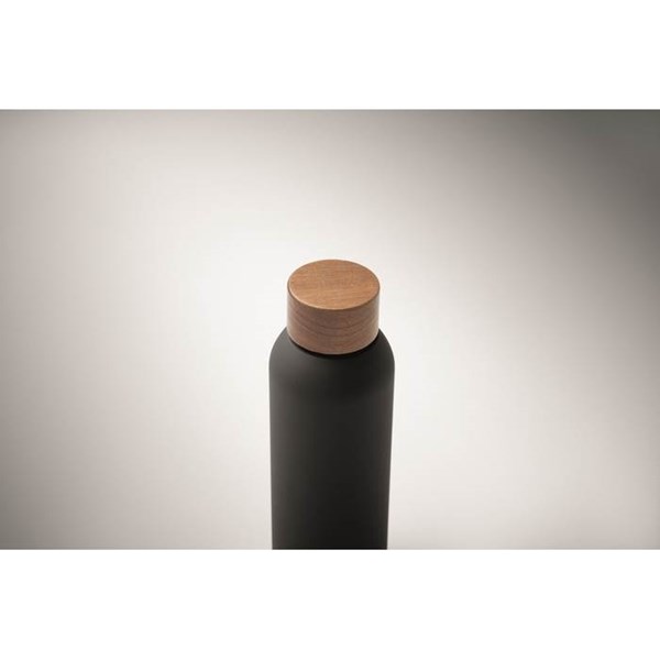 Obrázky: Pogum. jednost. fľaša 700 ml, rec. nerez,čierna, Obrázok 2