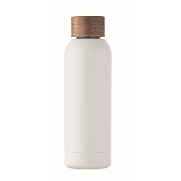 Obrázky: Pogum. jednost. fľaša 700 ml, rec. nerez,biela, Obrázok 4