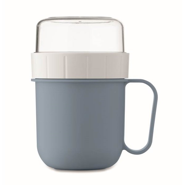 Obrázky: Cestovný dvojhrnček z PP 450ml/160ml, petrolejová, Obrázok 8