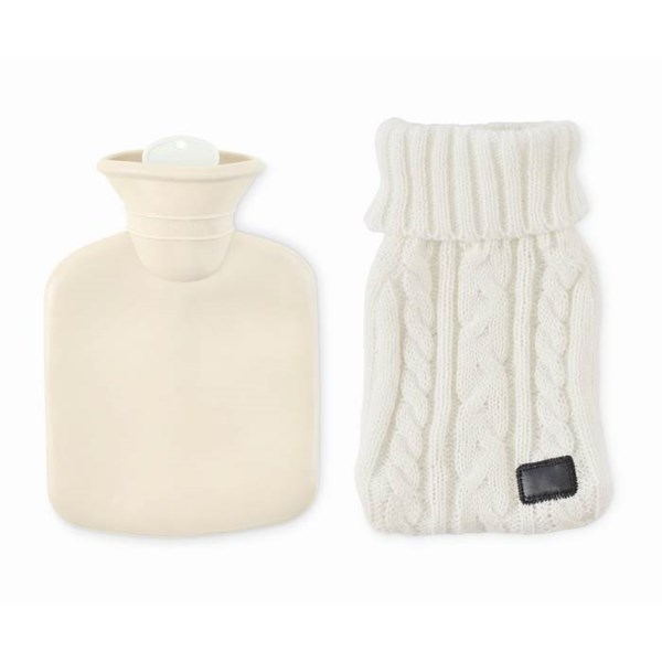 Obrázky: Termofor, ohrievací pletený vankúšik 400 ml, biely, Obrázok 2