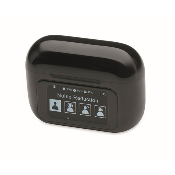 Obrázky: Bezdrôtové slúchadlá TWS z ABS, dotykové, čierna, Obrázok 4