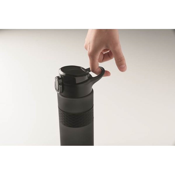 Obrázky: Fľaša na pitie z RPET 700 ml, čierna, Obrázok 7