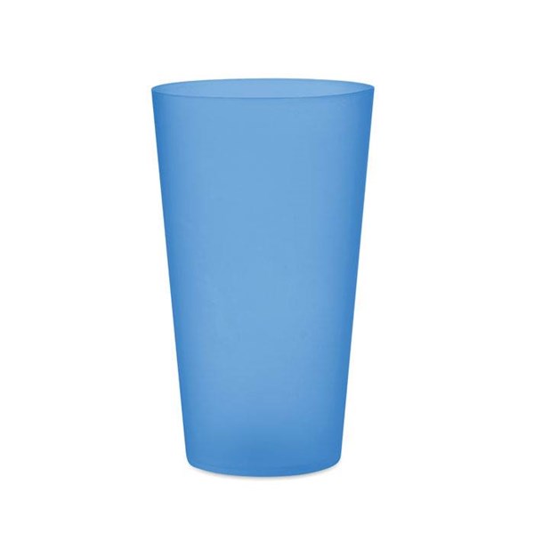 Obrázky: Modrý kelímok 500ml z matného PP na opak. použitie