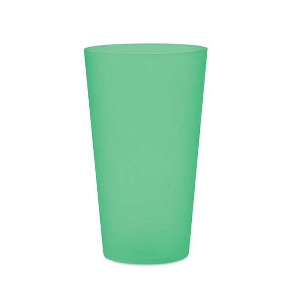 Obrázky: Zelený kelímok 500ml z mat. PP na opak. použitie