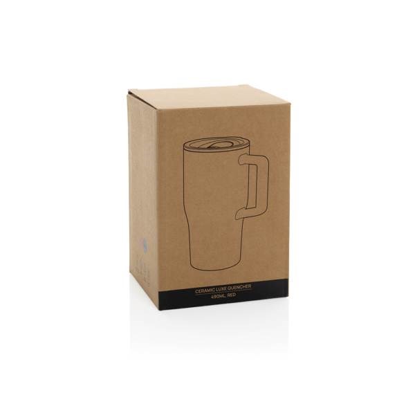 Obrázky: Keramický hrnček 490ml s rukoväťou, červená, Obrázok 6