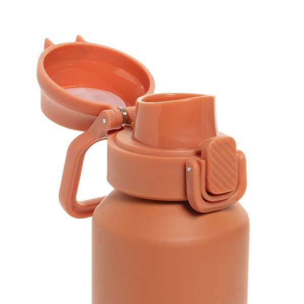 Obrázky: Uzamykateľná nerez športová fľaša 600ml, oranžová, Obrázok 4