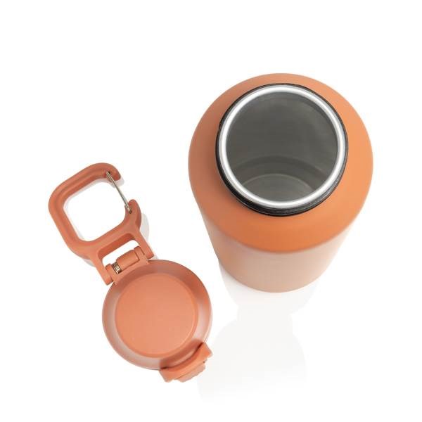 Obrázky: Uzamykateľná nerez športová fľaša 600ml, oranžová, Obrázok 5