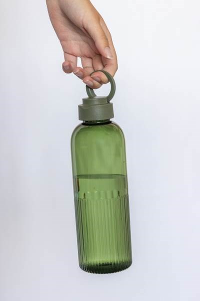 Obrázky: Neprieust. fľaša RPET 750 ml, vlnit. efekt, zelená, Obrázok 8