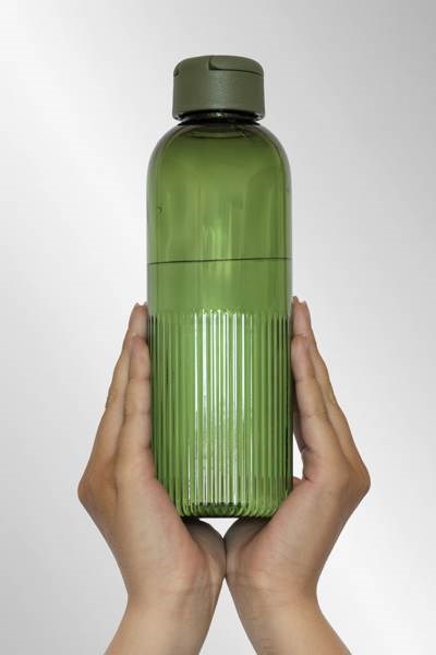 Obrázky: Neprieust. fľaša RPET 750 ml, vlnit. efekt, zelená, Obrázok 9