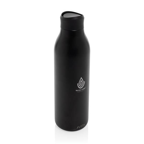 Obrázky: Čierna fľaša na vodu 600ml, recyklovaná nerez oceľ, Obrázok 7