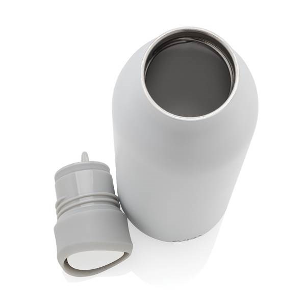 Obrázky: biela fľaša na vodu 600ml, recyklovaná nerez oceľ, Obrázok 5