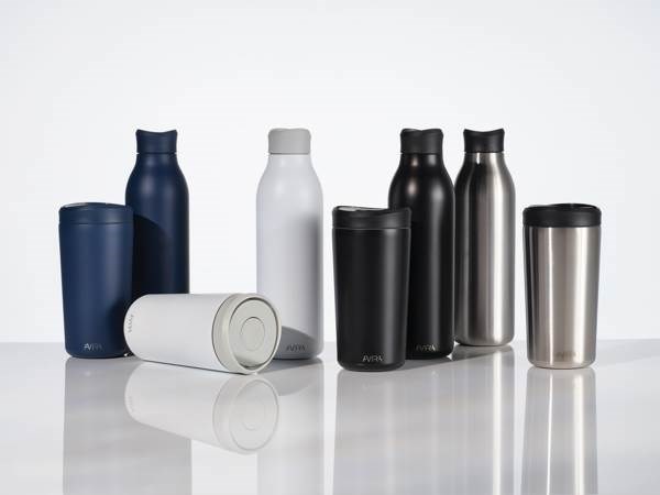 Obrázky: biela fľaša na vodu 600ml, recyklovaná nerez oceľ, Obrázok 9