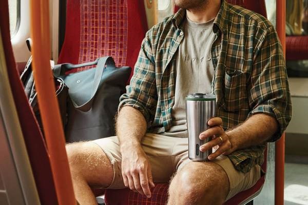 Obrázky: Nerezový termo hrnček 600ml Black+Blum, olivová, Obrázok 9