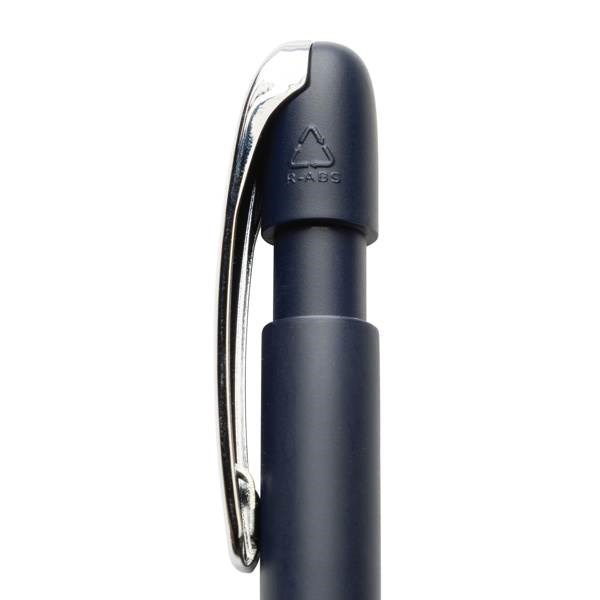 Obrázky: Guličkové rec. plast. pero/kovový klip, nám. modrá, Obrázok 2