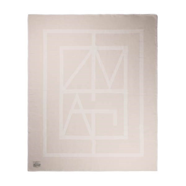 Obrázky: Deka VINGA Monogram z GRS, biela, Obrázok 2