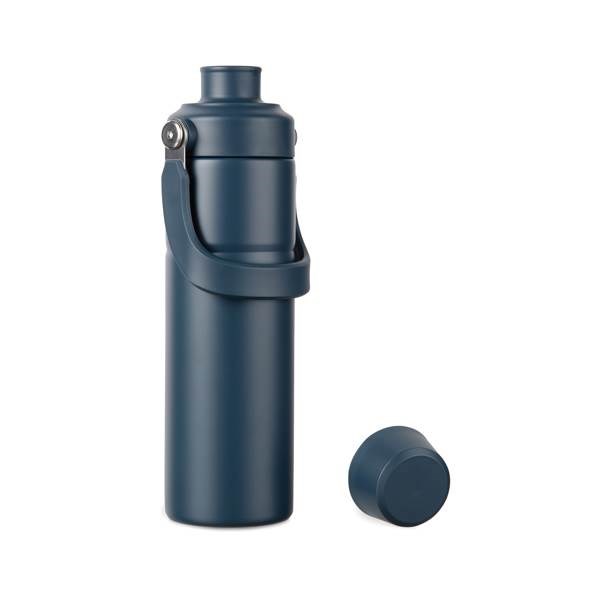 Obrázky: Termoska s rukoväťou 600 ml, nerez oceľ, modrá, Obrázok 4