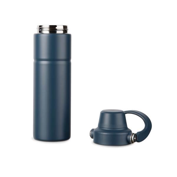 Obrázky: Termoska s rukoväťou 600 ml, nerez oceľ, modrá, Obrázok 5