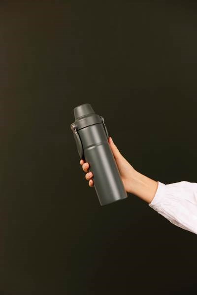 Obrázky: Termoska s rukoväťou 600 ml, nerez oceľ, zelená, Obrázok 8