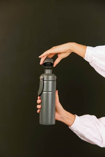 Obrázky: Termoska s rukoväťou 600 ml, nerez oceľ, zelená, Obrázok 11