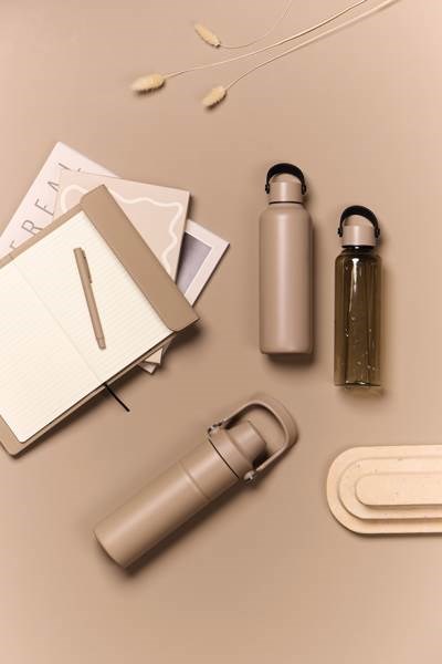 Obrázky: Termoska s rukoväťou 600 ml, nerez oceľ, béžová, Obrázok 11