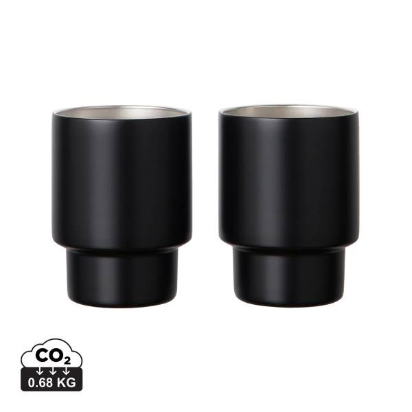 Obrázky: Sada 2ks rec. nerez hrnčekov VINGA 160ml, čierna, Obrázok 6