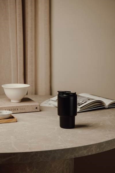 Obrázky: Termohrnček 350 ml recykl. nerez, čierna, Obrázok 6